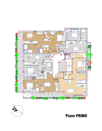Piano primo Residenza Zephyr a Tortoreto